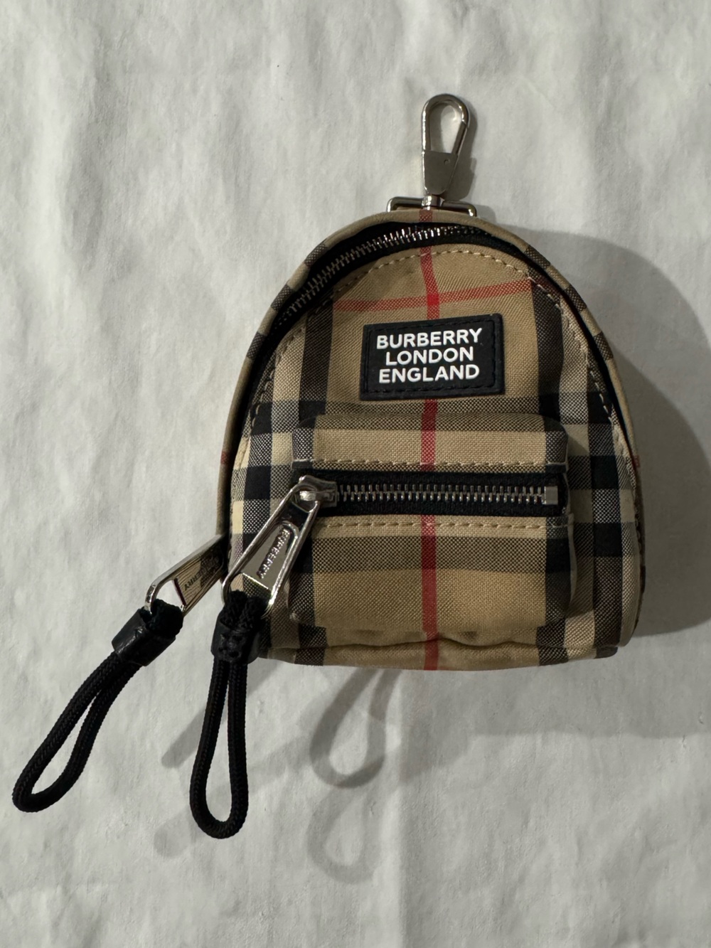 Burberry Nova Check Mini Pouch Key Clip